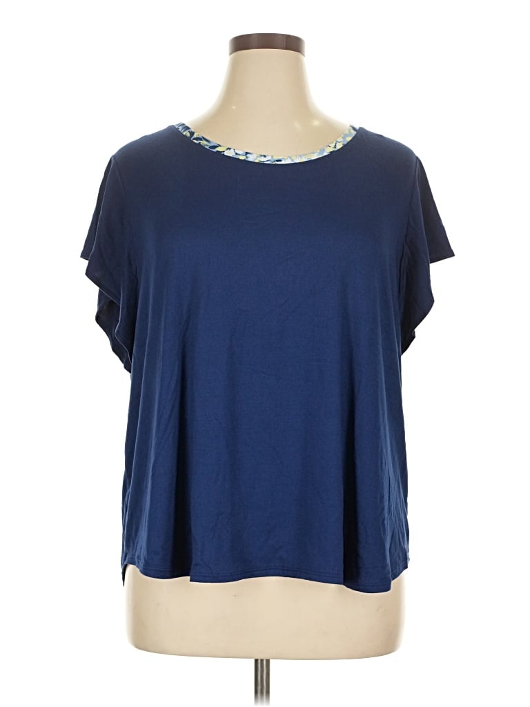 Pre-owned Carole Hochman Short Sleeve T-shirt In Blue