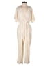 Feather Bone by Anthropologie Chevron-herringbone Ivory Jumpsuit Size S - photo 1