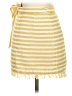LPA 100% Polyester Stripes Yellow Casual Skirt Size XS - photo 1