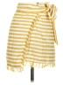 LPA 100% Polyester Stripes Yellow Casual Skirt Size XS - photo 2