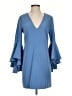 Milly Solid Blue Cocktail Dress Size 4 - photo 1