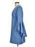 Milly Solid Blue Cocktail Dress Size 4 - photo 5