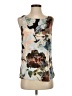 TJ Collection 100% Polyester Ivory Sleeveless T-Shirt Size XS - photo 1