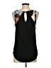 TJ Collection 100% Polyester Ivory Sleeveless T-Shirt Size XS - photo 2