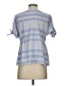 Waverly Grey 100% Cotton Blue Short Sleeve Blouse Size S - photo 2