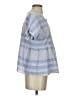 Waverly Grey 100% Cotton Blue Short Sleeve Blouse Size S - photo 4