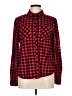 Passport 100% Polyester Plaid Red Long Sleeve Blouse Size L - photo 1