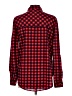 Passport 100% Polyester Plaid Red Long Sleeve Blouse Size L - photo 2