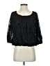 Studio M 100% Polyester Black 3/4 Sleeve Blouse Size S - photo 1