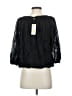 Studio M 100% Polyester Black 3/4 Sleeve Blouse Size S - photo 2