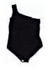 Unbranded Solid Black One Piece Swimsuit Size XL - photo 1