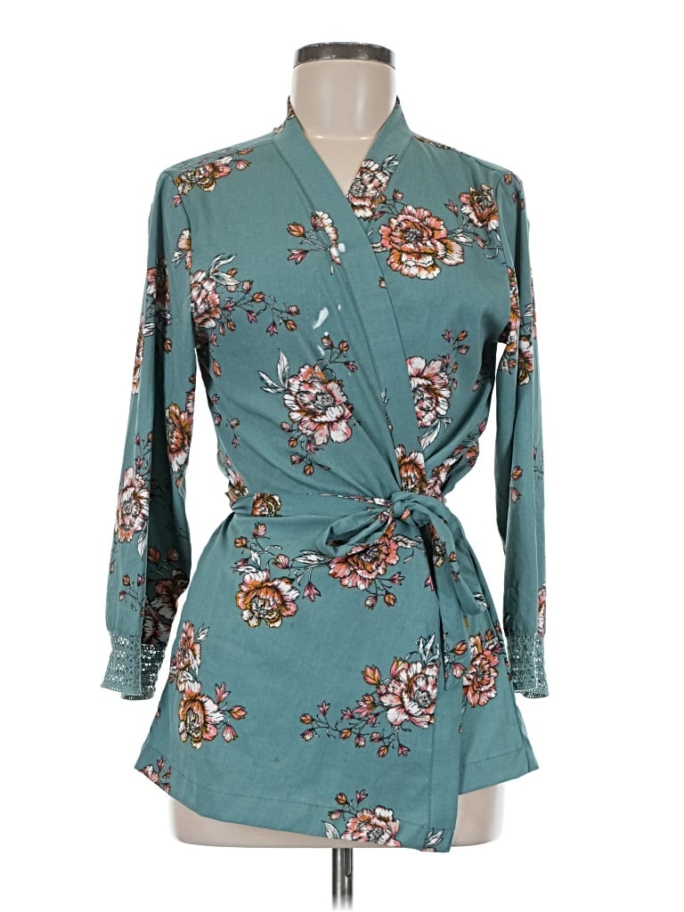 Pre-owned Japna 3/4 Sleeve Blouse In Blue