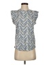 Democracy Blue Short Sleeve Blouse Size XS - photo 1