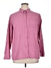 Nine West Houndstooth Pink Long Sleeve Button-Down Shirt Size XL - photo 1
