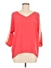 Moonlight 100% Polyester Orange 3/4 Sleeve Blouse Size M - photo 1