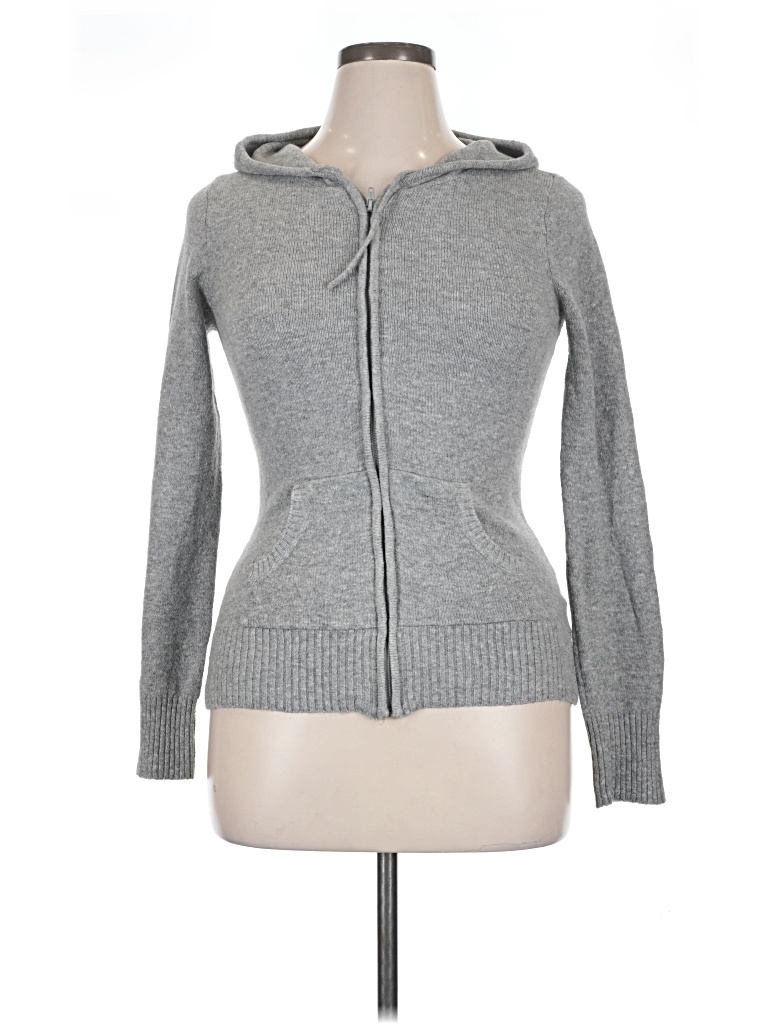 Pre-owned St. John's Bay Zip Up Hoodie In Gray
