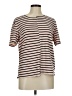Splendid Stripes Brown Pink Short Sleeve Henley Size M - photo 1