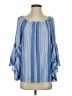 Fever 100% Rayon Blue 3/4 Sleeve Blouse Size S - photo 1