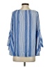 Fever 100% Rayon Blue 3/4 Sleeve Blouse Size S - photo 2