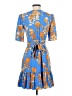 Cynthia Steffe 100% Polyester Print Blue Casual Dress Size 0 - photo 2