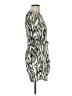 Kate Sylvester 100% Silk Animal Print Silver Cocktail Dress Size XS - photo 4