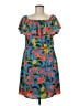 Laura 100% Polyester Tropical Blue Cocktail Dress Size 8 - photo 1