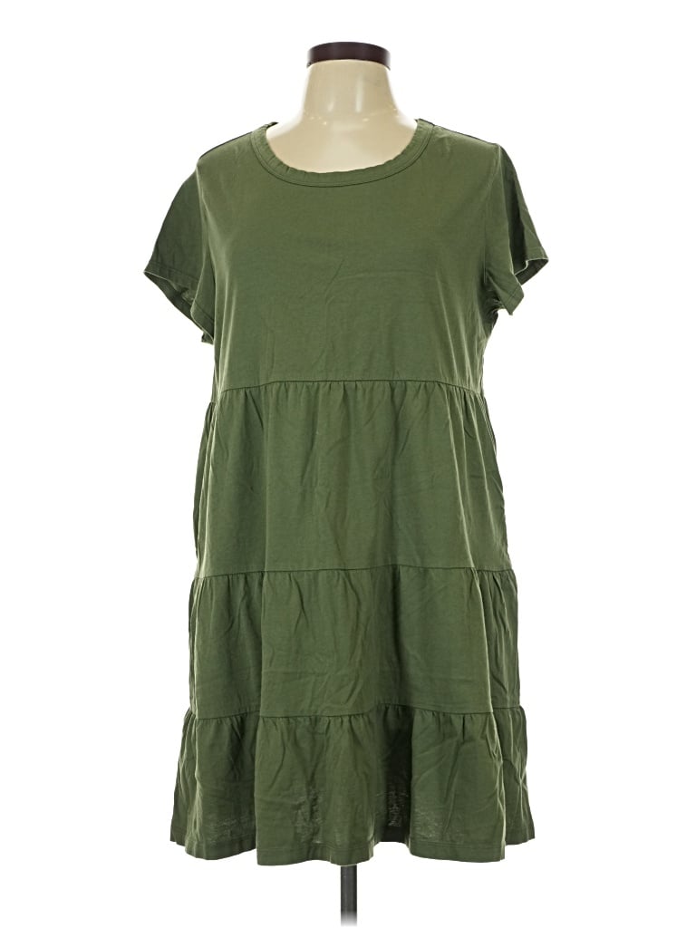 Pre-owned Time And Tru Casual Dress In Green