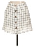 Lydelle 100% Rayon Checkered-gingham White Casual Skirt Size L - photo 1
