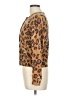 Relativity 100% Cotton Animal Print Brown Cardigan Size L (petite) - photo 5