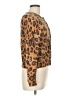 Relativity 100% Cotton Animal Print Brown Cardigan Size L (petite) - photo 4
