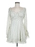 Thirty/Thirty 100% Polyester Polka Dots Ivory Cocktail Dress Size M - photo 1