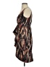 H&M 100% Polyester Print Brown Cocktail Dress Size 2 - photo 5