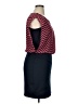 En Focus Studio Chevron-herringbone Burgundy Cocktail Dress Size 14 - photo 4