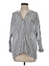 Zara Stripes Silver Long Sleeve Blouse Size XS - photo 1