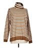 Style&Co Stripes Brown Turtleneck Sweater Size L - photo 1