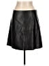 Gap 100% Polyester Solid Black Faux Leather Skirt Size L - photo 2