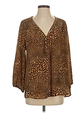 Tolani 3/4 Sleeve Silk Top (view 1)