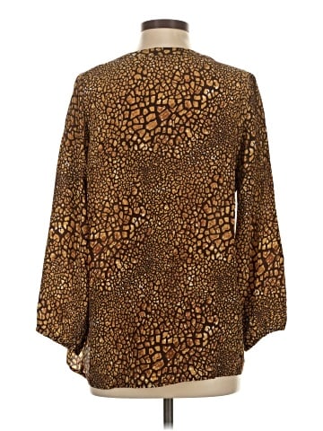 Tolani 3/4 Sleeve Silk Top (view 2)