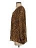 Tolani 100% Silk Animal Print Brown 3/4 Sleeve Silk Top Size S - photo 5