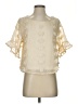 &merci 100% Polyester Ivory Short Sleeve Blouse Size S - photo 1