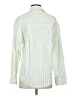 Express Stripes Green Long Sleeve Blouse Size XS - photo 2