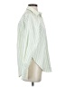 Express Stripes Green Long Sleeve Blouse Size XS - photo 4