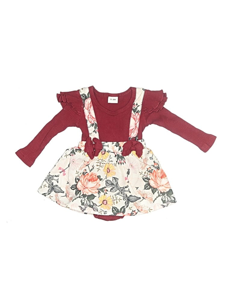 Pre-owned Assorted Brands Babies' Dress In Burgundy