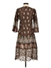 Young Essence Paisley Brown Casual Dress Size S - photo 2
