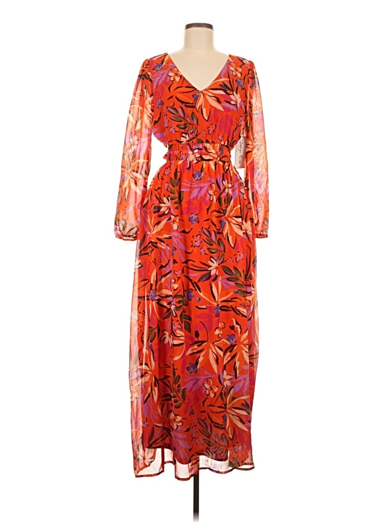 Pre-owned Indigo Rose Casual Dress In Orange