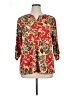 Cathy Red 3/4 Sleeve Blouse Size XL - photo 1