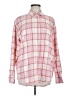 Old Navy 100% Cotton Plaid Pink Long Sleeve Button-Down Shirt Size M - photo 1
