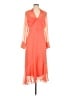 DKNY 100% Polyester Orange Cocktail Dress Size 6 - photo 1