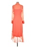 DKNY 100% Polyester Orange Cocktail Dress Size 6 - photo 2