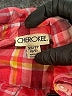 Cherokee 100% Cotton Plaid Red Long Sleeve Button-Down Shirt Size XS (kids) - photo 3